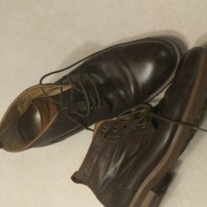 Le Saunda brown Men's Leather Lace Up Boots EUR 40